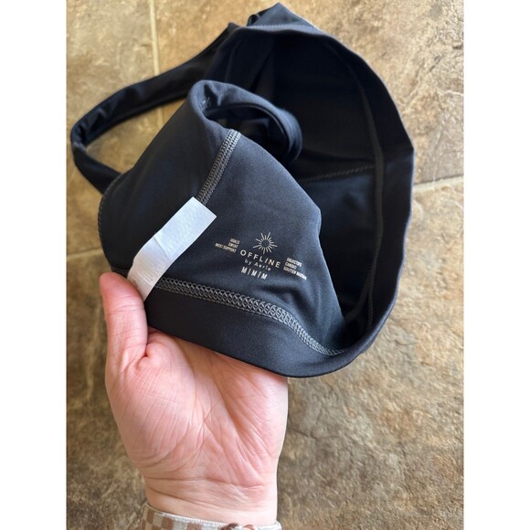 Aerie Goals Sweat Sports Bra Black Size Medium - Picture 6 of 6